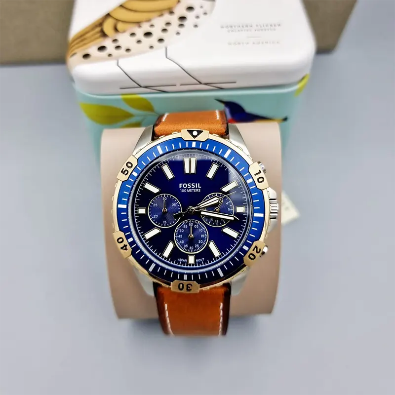 Fossil Garret Choronograph Quartz Blue Dial Men's Watch | FS5625